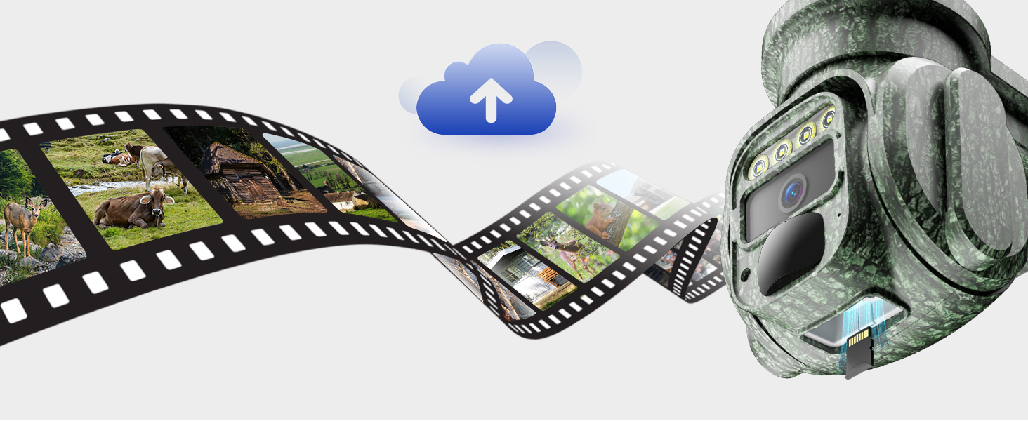 a cloud with a blue sky and a cloud with a picture of a bird flying up