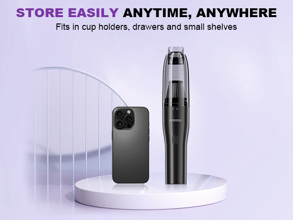 Mini Vacuum Cleaner Strong Suction, 4-in-1 Handheld Car Vacuum Portable Cordless, Ultra-Lightweight