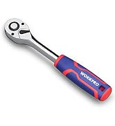WORKPRO 1/2-Inch Drive Ratchet Wrench, 72-Tooth Reversible Ratchet, Quick-Release 1/2 Drive Ratch...