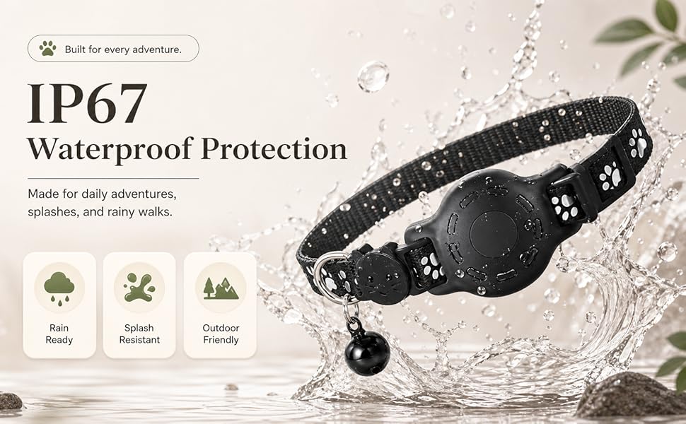 GPS Collar for Cats,Pet Tracker (Android Only) Smart tag