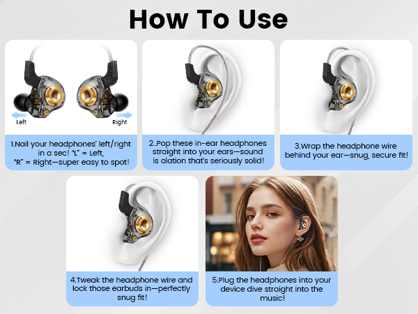 How To Use Wired IEM Earbuds, QKZ Ak6 SRS Gaming Headphones in-Ear Monitor