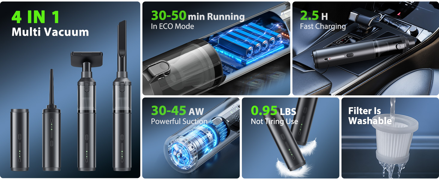 Car Vacuum Portable Cordless