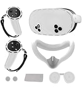 8-in-1 Silicone Cover Set for Meta Quest 3s Accessories, Juylay VR Protective Cover Accessories f...
