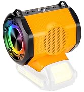 GRVODFRTA Portable Bluetooth Speaker Compatible with DeWalt 20V Max Battery Wireless BT5.3 and US...