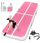 Inflatable Gymnastics Mat 10ft/13ft/16ft/20ft/ Air Tumbling Track Mats 4/8 inches Thick for Home ...