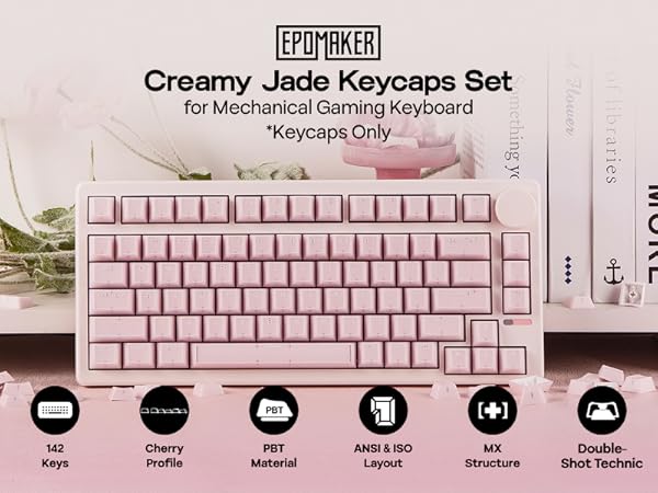 Creamy Jade PBT Keycaps