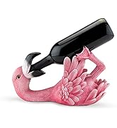 True Flirty Flamingo Polyresin Wine Bottle Holder, Perfect for Kitchen Decor, Wine Accessories, W...