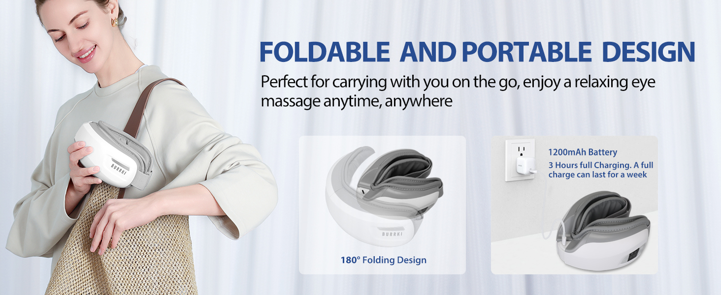 Rechargeable and Portable eye massager