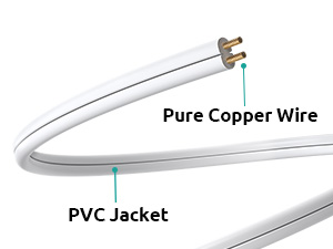 Short Flat Extension Cord