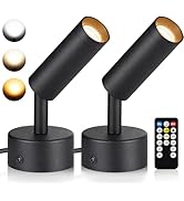 URTOM LED Spot Lights Indoor 3W Up Lights Indoor with Timer and Remote 3000K/4000K/5000K Uplighti...