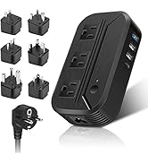 Power Converter 2300W International Step Down Voltage 220V/240V to 110V/120V w/ 4 USB 3 AC Outlet...
