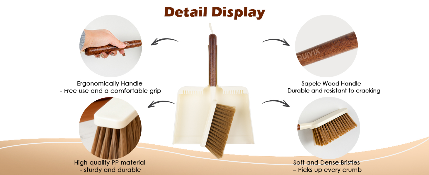 broom with dustpan combo set