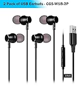 2 Packs of USB Earbuds