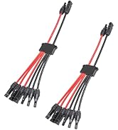 KNMIPJD 2 Pack Solar connectors Tool-Free Solar Cable connectors Solar Connector for 2 Solar Pane...