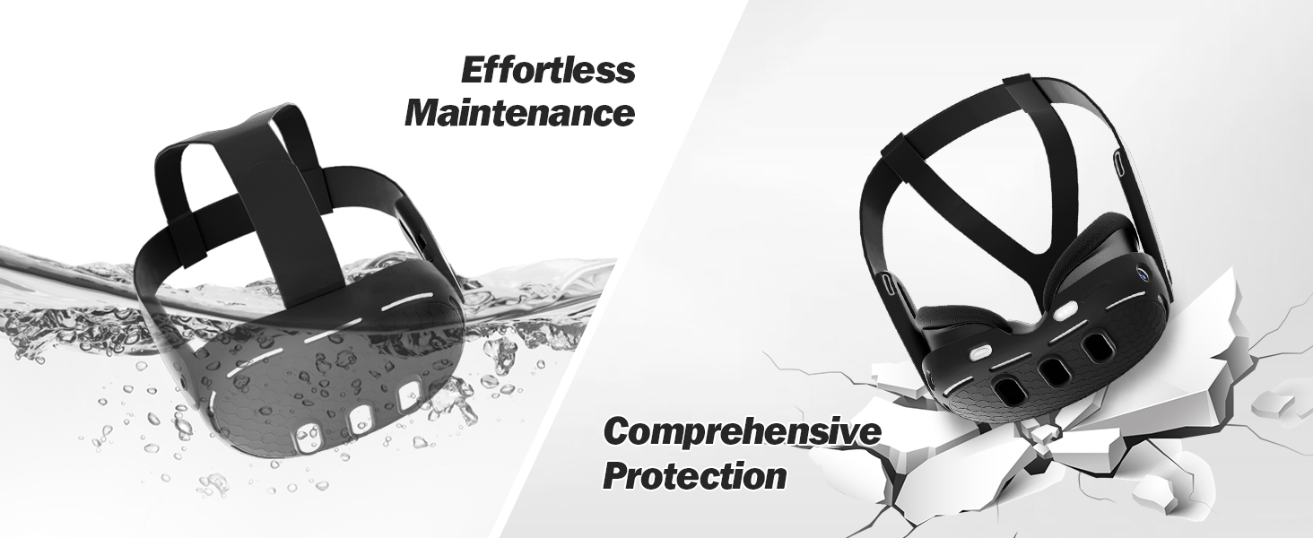 Silicone Head Strap &amp; Protector Cover for Meta/Oculus Quest 3 Accessories