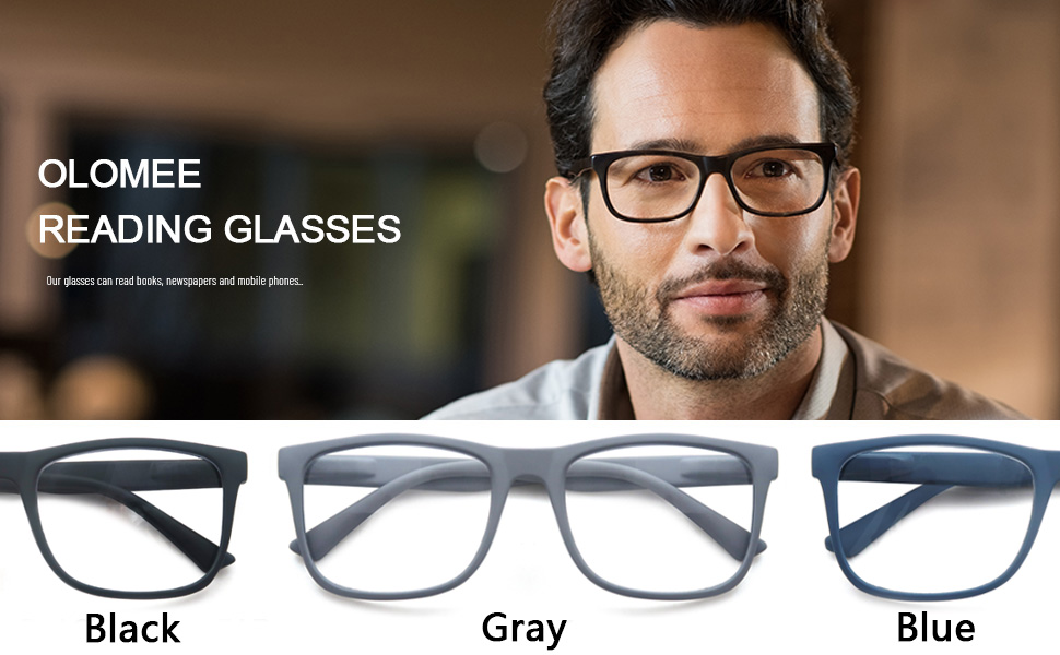 Reading glasses for men with big head/large face/wide fit 4 pack