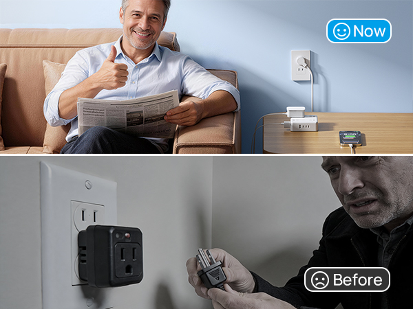 2 prong to 3 prong outlet adapter