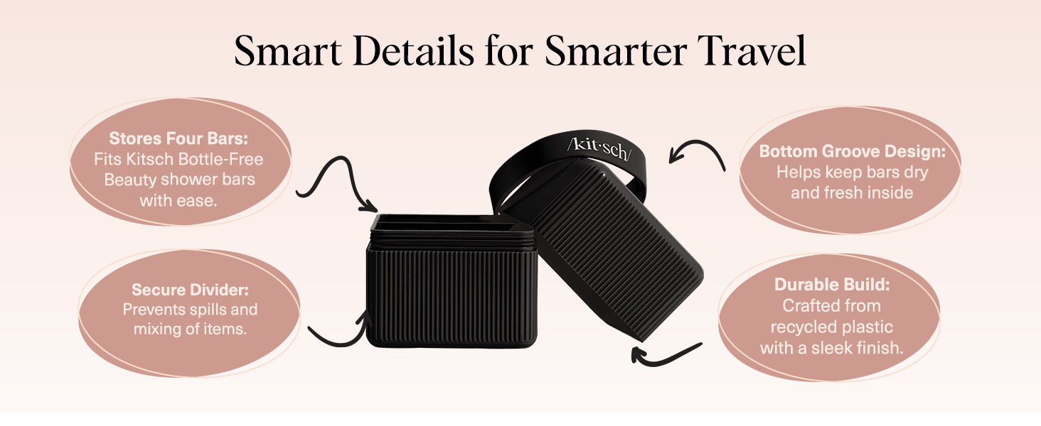 Kitsch 2-Compartment Travel Soap Case