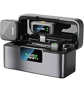 Moooin Wireless Collar-Type Microphone-Highly Noise-reducing, Plug-and-Play, 20 Hours of Battery ...