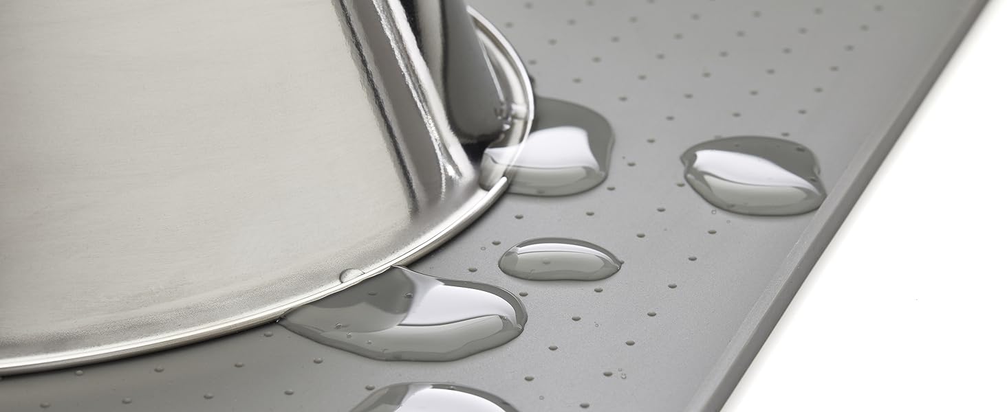Waterproof Raised Edge BPA Free Silicone Pet Feeding Mat, Dog Cat Food Mats