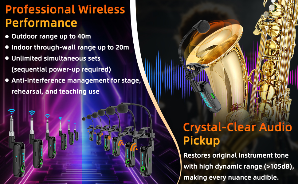 Wireless Acoustic Instrument Microphone System-3
