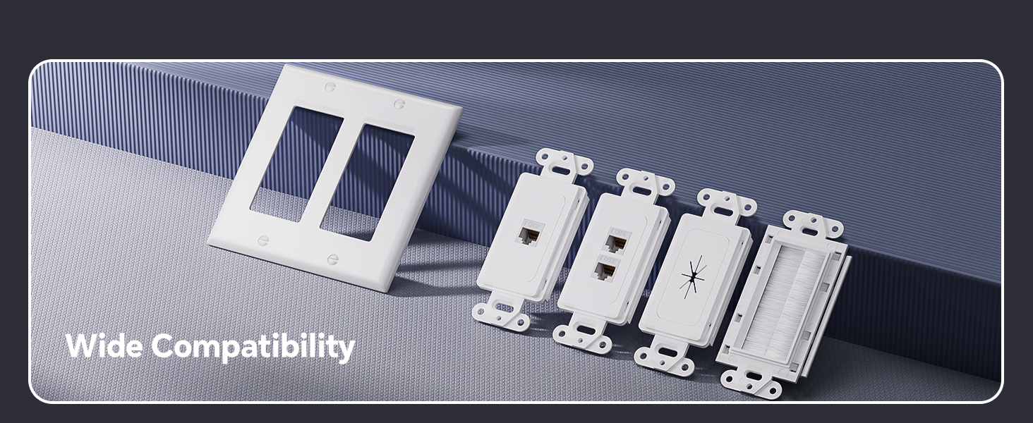 VCELINK UL Listed Double Wall Plate Cover