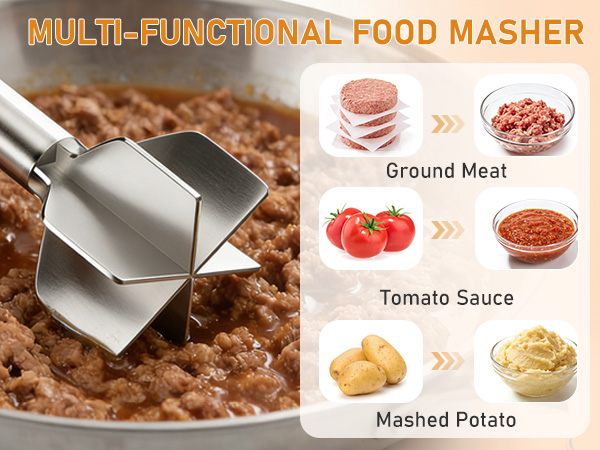 Stainless Steel Meat Chopper &amp; Masher
