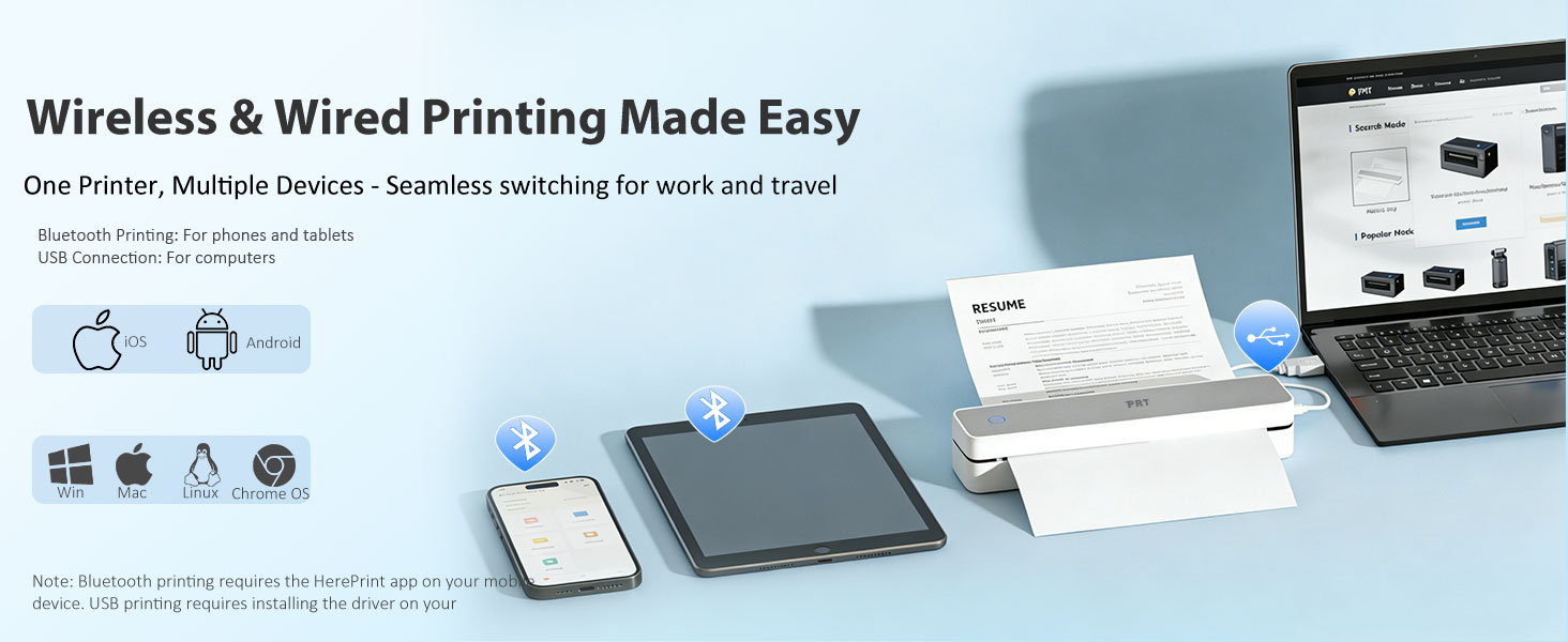 Inkless Portable Printer