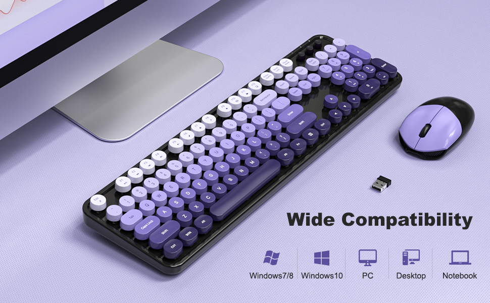 retro keyboard and mouse wireless