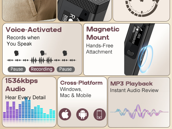 Mini Magnetic voice recorder