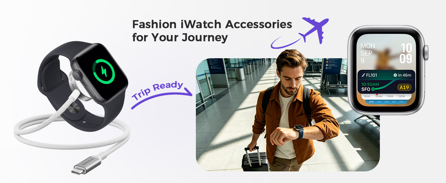 Travel Essentials 5W USB C Fast Charging for Apple watch 7