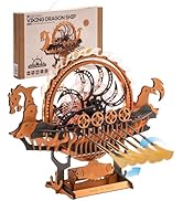 RoWood 3D Puzzles for Adults,Viking Dragon Ship Model Kit,18 Inch DIY Wooden 3D Puzzle,Assembly T...