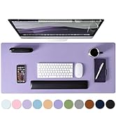 Leather Desk Pad Protector, Mouse Pad, Non-Slip Computer Mat for Desk, PU Leather Office Desk Mat...