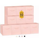 Storage Cubes, 11 Inch Cube Storage Bins (Set of 10), Decorative Baby Nursery Organizer Bins, Col...