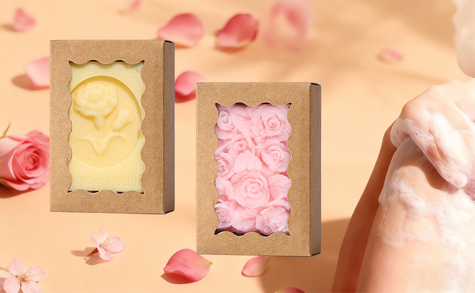 3.5x2.36x1.2 inches Brown Soap Boxes with Window