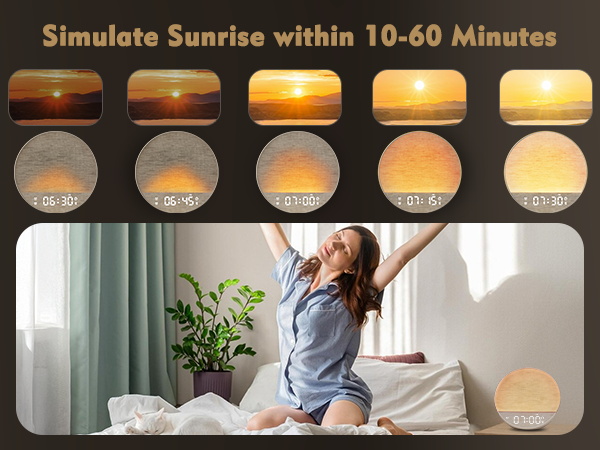 sunrise simulation alarm clocks