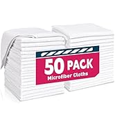 TEAWOO Microfiber Cleaning Cloths - 50 Pack, Microfiber Towels Bulk, Towels for Cars, Cleaning Ra...