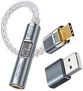 USB C to 3.5mm Audio Headphone Adapter with CX31993 MAX97220 Dual Chip Hi-Res DAC, Dongle usbc to...