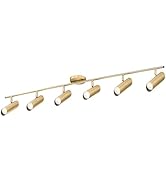 FEMILA LED Track Lighting, 50" Track Lighting Fixtures, Rotatable Kitchen Track Lights, Brass Gol...