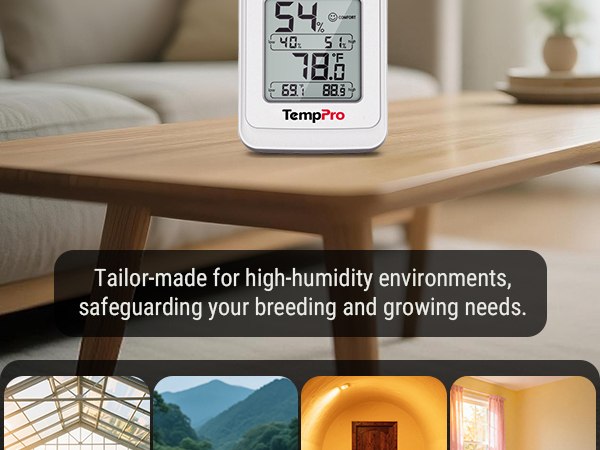 indoor temperature and humidity monitor vacation home temperature monitor magnetic thermometer
