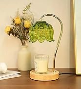 SupBri Candle Warmer Lamp, Flower Candle Warmer Light with Timer &amp; 4Bulbs, Dimmable Electric Wax ...