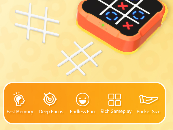 Tic Tac Toe Game Educational Toy Birthday Gift Road Trip Car Activity Holiday Halloween Christmas