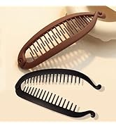 Banana Clip 2Pcs Small Banana Clips for Women Thin Hair, Volumizing Claw Clips for Styling Access...