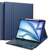 MoKo Keyboard Case for New iPad Air 13 Inch Case with Keyboard 2025/2024, Multi-Angle Magnetic St...