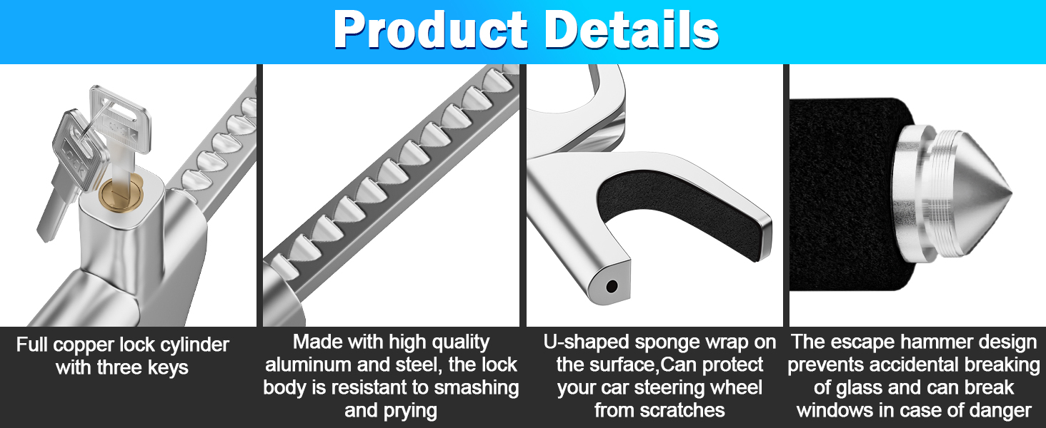 Steering Wheel Lock Anti-Theft Device