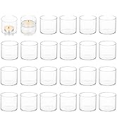 Votive Tea Light Holders Bulk - Clear Glass Tealight Candle Holder for Floating Candle as Candlel...
