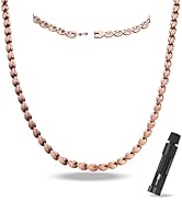 MagEnergy Copper Magnetic Necklace for Men Women,99.99% Pure Copper Necklace with 3500 Gauss Ultr...