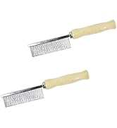 2Pcs Pet Grooming Comb for Long Haired Cats and Dogs - Stainless Steel Pin Teeth Wooden Handle Fu...