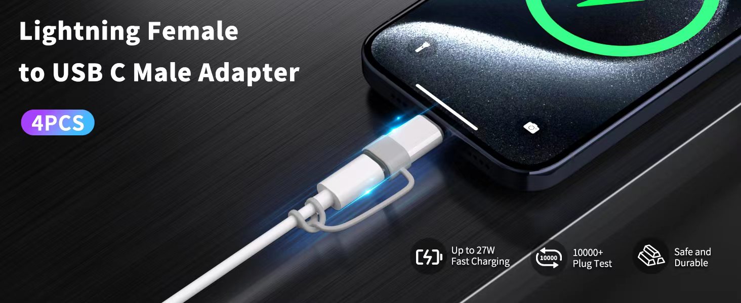 Lightning Female to USB C Male Adapter