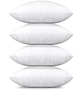 OTOSTAR 20x20 Inch Throw Pillow Inserts Set of 4 Premium Bedding Pillow Inserts Square Indoor Dec...